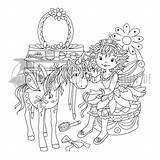 Lillifee Einhorn Prinzessin Merlina Schminktisch Malvorlage Malvorlagen Kinderbilder sketch template