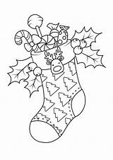 Calza Stocking Kerstsok Weihnachtsstrumpf Semplici Natalizie Malvorlage Decorazioni Pdf Albero Buon sketch template