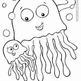 Coloring Pages Fish Jellyfish Tropical Georgia Keeffe Jelly Spongebob Inspiring Clipartmag Getcolorings Getdrawings Print Color sketch template
