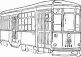 Streetcar Orleans Coloring Template sketch template