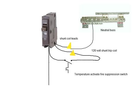 shunt trip wiring diagram