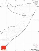 Somalia Map Blank Cropped Labels Outside Simple East North West sketch template