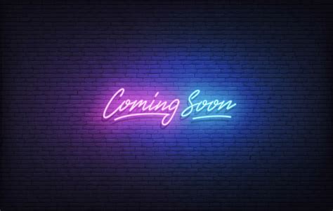 coming  neon lights images stock   objects vectors shutterstock