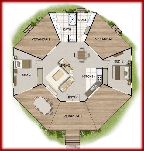 octagon cabin floor plans floorplansclick