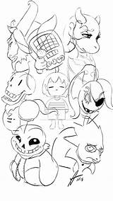 Undertale Coloring Pages Characters Frisk Sketch Main Deviantart Template sketch template