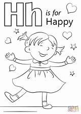 Coloring Letter Happy Pages Preschool Color Printable Activities Alphabet Crafts Sheets Colouring Kids Hh Worksheets Supercoloring Words Dot Book Template sketch template