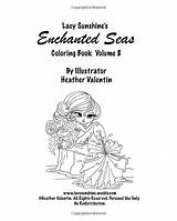 Coloring Lacy Sunshine Seas Enchanted Pirates Mermaids Digi Pages Volume Book Books sketch template