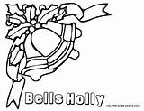 Coloring Pages Christmas Holly Clipart Printable Bell Library Clip Visit Border sketch template