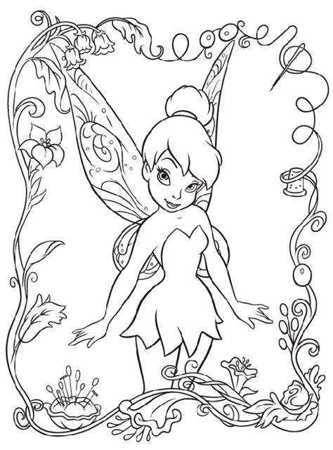 disney fairies tinkerbell coloring page crayolacom