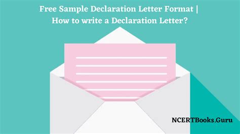 declaration letter format samples   write  letter  declaration
