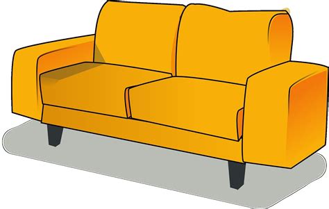 couch clipart  yellow couch couch furniture furniture