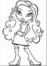 Bratz Doll Coloring Drawing Pages Hair Curly Dolls Drawings Kids Color Paintingvalley Girls Getcolorings Printable Getdrawings Print sketch template