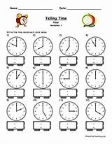 Telling Time Worksheets Printable Worksheet Clock Kids Printablee Stock Source sketch template