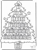 Advent Christmas Coloring Calendar Pages Crafts Tree Clip sketch template