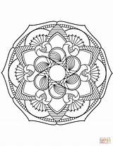 Mandala Coloring Pages Flower Blomster Tegninger Printable Drawing Supercoloring Choose Board sketch template