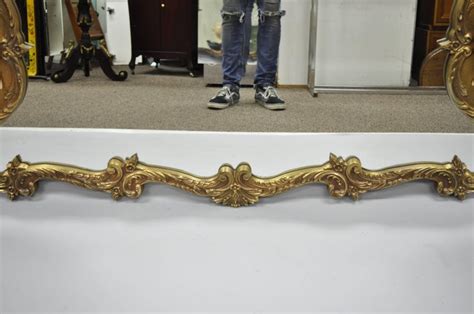 Large French Rococo Style Gold Wall Mirror With Bisque