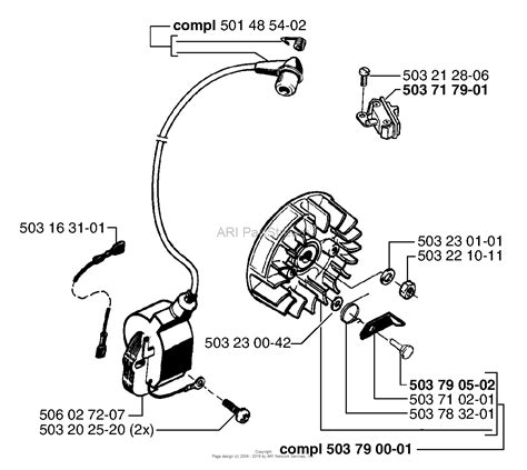 husqvarna    parts diagram  ignition flywheel