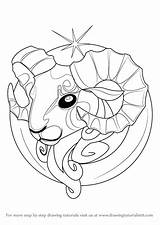 Zodiac Aries Signs Sign Draw Drawings Drawing Step Tutorials Drawingtutorials101 Astrology Getdrawings Learn Paintingvalley sketch template