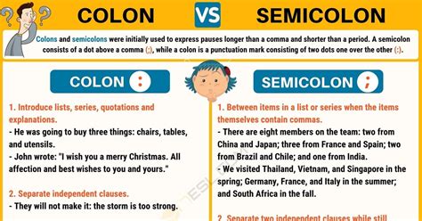 semicolons  colons effectively esl