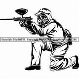 Paintball Player Sports Svg Clipart sketch template