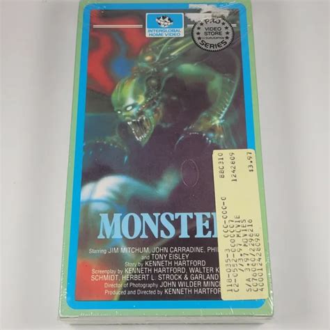 monster vhs  sealed horror  rare fully enclosed case sci fi