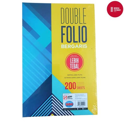 Jual Kertas Double Folio F4 Bergaris Sinar Dunia Sidu 200 Sheets Atau