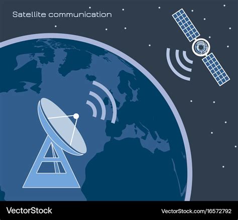 satellite communication  royalty  vector image