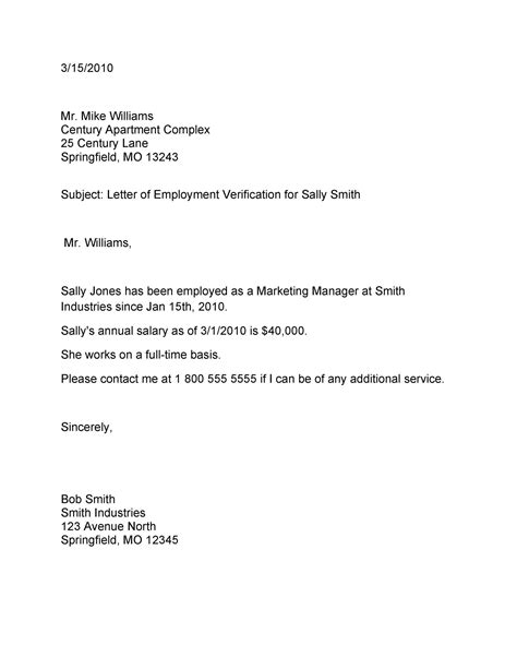 proof  employment letter template  letter  employment