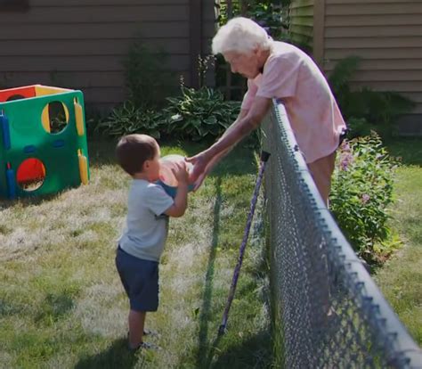 mom chokes up at t two year old son has for 100 year old neighbor news