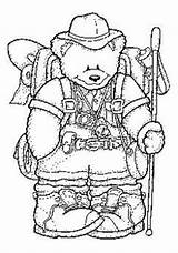 Bears Hiking Coloring Pages sketch template