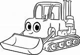 Bulldozer Drawing Coloring Pages Excavator sketch template