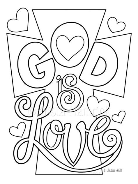 god  love love    coloring pages  children etsy