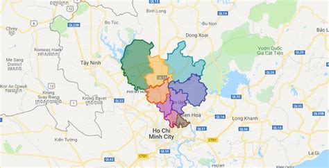 Map Of Binh Duong Province