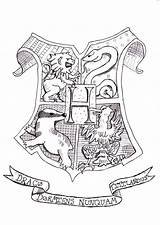Gryffindor Crest Pages Colouring Color Coloring Hogwarts sketch template