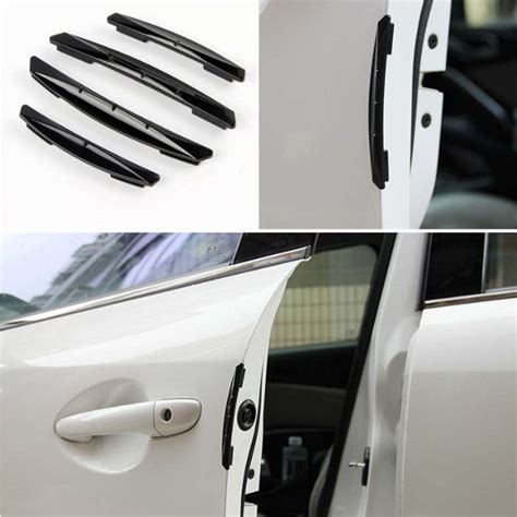 black car silicone bumper car door edge guards car door protector universal auto door side edge