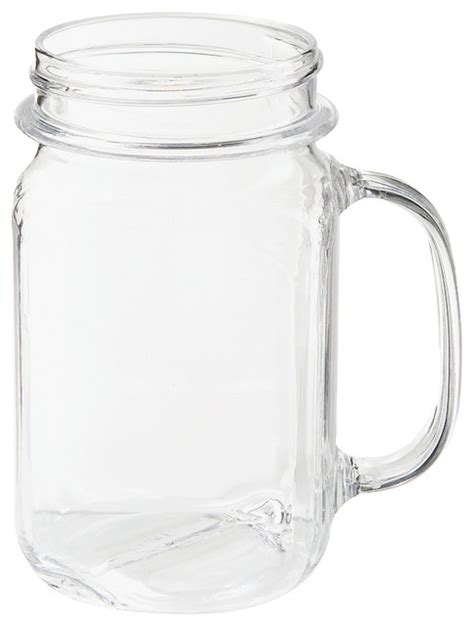 clear plastic mason drinking jar contemporary everyday glasses by