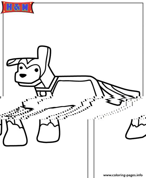 minecraft cartoon dog coloring pages printable