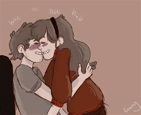 Laughing While Kissing Pinecest Dipper And Mabel