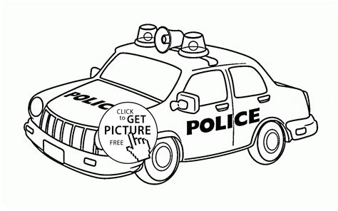 police car coloring page  kids transportation coloring pages