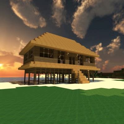 beach house  stilts minecraft project