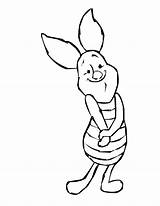 Piglet Coloring Pages Outline Bear Teddy Disney Cartoon Colouring Cliparts Characters Printable Clipart Color Pooh Print Kids Library sketch template