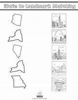 Landmark Worksheets State Usa sketch template