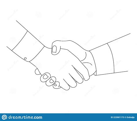 handshake sketch concept vector illustration stock vector