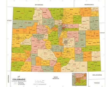 Pueblo Colorado Zip Codes Map