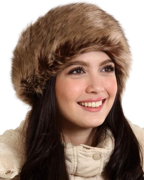 Fluffy Cold Weather Ear Covering Russian Headbands Womens Faux Fur