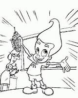 Jimmy Neutron Coloring Pages Children Print sketch template
