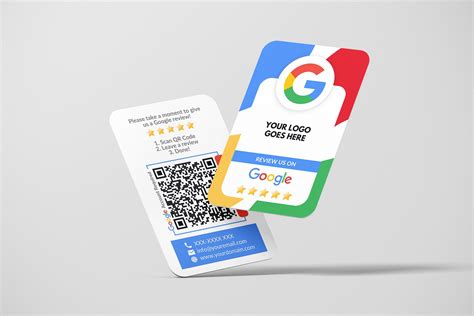 business card qr code google review feedback cards custom etsy