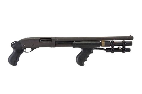 remington mdl   ga snxm pump action riot shotgun  shoulder stock flat black fini