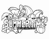 Summer Coloring Summertime Camp Drawing Drawings Pages Deviantart Paintingvalley sketch template