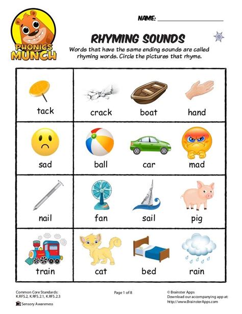 teach child   read identifying final sounds rhyming words